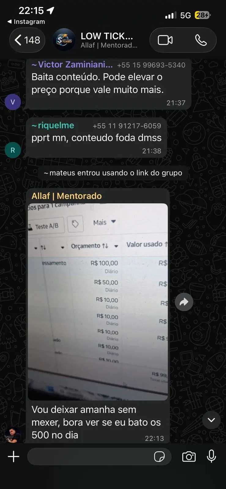 Depoimento Aluno
